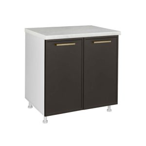 Επιδαπέδιο ντουλάπι κουζίνας Alba D80 Γκρι ανθρακί 80x60x85εκ.