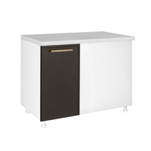 Επιδαπέδιο γωνιακό ντουλάπι κουζίνας Alba DU100 Γκρι ανθρακί 100x60x85εκ.