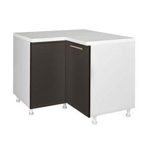 Επιδαπέδιο γωνιακό ντουλάπι σπαστό κουζίνας Alba DU 2K Γκρι ανθρακί 100/60x100/60x85εκ.