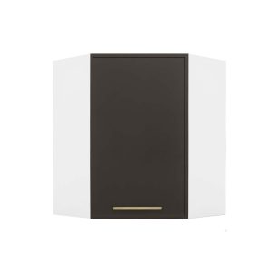 Επιτοίχιο γωνιακό ντουλάπι κουζίνας Alba VU60 Γκρι ανθρακί 60/31x60/31x72εκ.