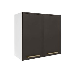 Επιτοίχιο ντουλάπι κουζίνας Alba V80 Γκρι ανθρακί 80x31x72εκ.