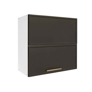 Επιτοίχιο ντουλάπι κουζίνας σπαστό Alba VH80 B Γκρι ανθρακί 80x31x72εκ.