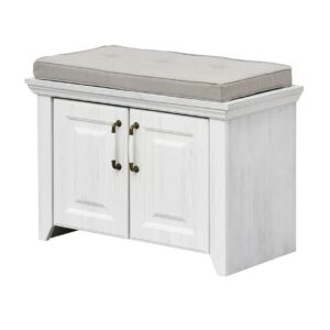 Παπουτσοθήκη με μαξιλάρι RUSTIC rustic λευκό 75x41x54