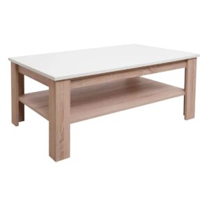 Τραπέζι σαλονιού VENETO δρυς/ μπεζ γυαλιστερό 102x64x47