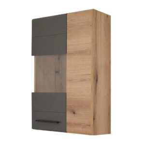 Επιτοίχια βιτρίνα BARCELONA artisan/ γκρι 65x27x99