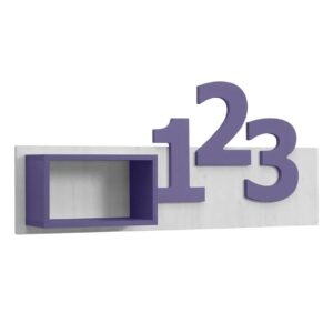 Επιτοίχιο ράφι με αριθμούς Numero Μωβ