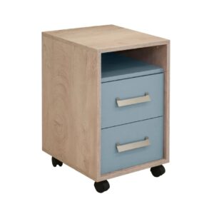 Κομοδίνο Kinder 2F premium δρυς/ μπλε παστέλ 40x42x63,8