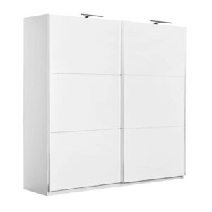 Συρόμενη ντουλάπα με μηχανισμό βαρέως τύπου ELEGANCE 230 λευκό γυαλιστερό 229x64x221,5