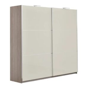 Συρόμενη ντουλάπα με μηχανισμό βαρέως τύπου ELEGANCE 230 nordic δρυς/ άμμου γυαλιστερό 229x64x221,5