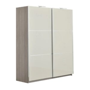 Συρόμενη ντουλάπα με μηχανισμό βαρέως τύπου ELEGANCE 180 nordic δρυς/ άμμου γυαλιστερό 179x64x221,5