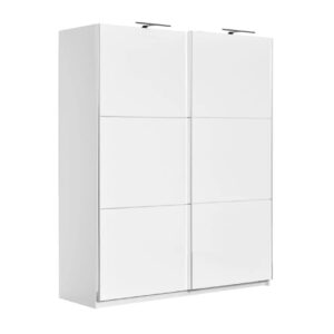 Συρόμενη ντουλάπα με μηχανισμό βαρέως τύπου ELEGANCE 180 λευκό γυαλιστερό 179x64x221,5