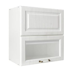 Επιτοίχιο ντουλάπι κουζίνας σπαστό RUSTIC VH80 B rustic λευκό 80x31x72