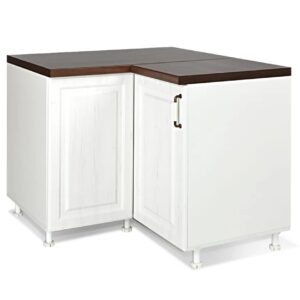 Επιδαπέδιο γωνιακό ντουλάπι κουζίνας RUSTIC DU 2K rustic λευκό 100/60×100/60×85