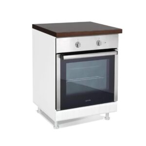 Επιδαπέδιο ντουλάπι εντοιχιζόμενης ηλεκτρικής κουζίνας RUSTIC D60 R rustic λευκό 60x60x85