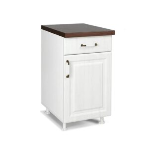 Επιδαπέδιο ντουλάπι κουζίνας με 1 συρτάρι RUSTIC D45 KFB rustic λευκό 45x60x85