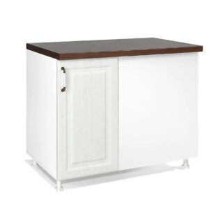 Επιδαπέδιο γωνιακό ντουλάπι κουζίνας RUSTIC DU100 rustic λευκό 100x60x85