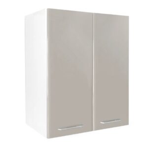 Επιτοίχιο ντουλάπι κουζίνας IN MDF V60 Cashmere γυαλιστερό 60x31x72εκ.