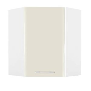 Επιτοίχιο γωνιακό ντουλάπι κουζίνας IN MDF VU60 Μπεζ γυαλιστερό 60/31×60/31×72εκ.