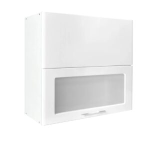 Επιτοίχιο ντουλάπι κουζίνας σπαστό IN MDF VH80 B Λευκό γυαλιστερό 80x31x72εκ.