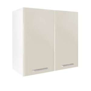 Επιτοίχιο ντουλάπι κουζίνας IN MDF V80 Μπεζ γυαλιστερό 80x31x72εκ.