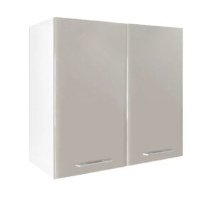 Επιτοίχιο ντουλάπι κουζίνας IN MDF V80 Cashmere γυαλιστερό 80x31x72εκ.