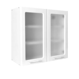 Επιτοίχια βιτρίνα κουζίνας IN MDF V80 S Λευκό γυαλιστερό 80x31x72εκ.