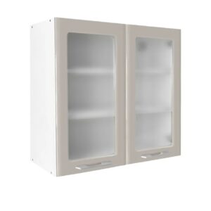 Επιτοίχια βιτρίνα κουζίνας IN MDF V80 S Cashmere γυαλιστερό 80x31x72εκ.