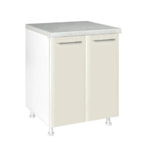 Επιδαπέδιο ντουλάπι κουζίνας IN MDF D60 Μπεζ γυαλιστερό 60x60x85εκ.