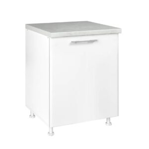 Επιδαπέδιο ντουλάπι με 1 πόρτα κουζίνας IN MDF D60 1V Λευκό γυαλιστερό 60x60x85εκ.