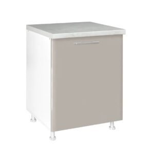 Επιδαπέδιο ντουλάπι με 1 πόρτα κουζίνας IN MDF D60 1V Cashmere γυαλιστερό 60x60x85εκ.