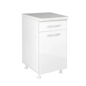 Επιδαπέδιο ντουλάπι με συρτάρι κουζίνας IN MDF D45 KFB Λευκό γυαλιστερό 45x60x85εκ.