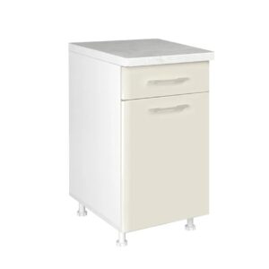 Επιδαπέδιο ντουλάπι με συρτάρι κουζίνας IN MDF D45 KFB Μπεζ γυαλιστερό 45x60x85εκ.