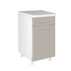 Επιδαπέδιο ντουλάπι με συρτάρι κουζίνας IN MDF D45 KFB Cashmere γυαλιστερό 45x60x85εκ.