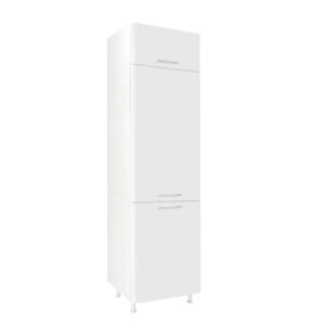 Επιδαπέδια στήλη εντοιχιζόμενου ψυγείου κουζίνας IN MDF FRIZ 2V Λευκό γυαλιστερό 60x57x222εκ.