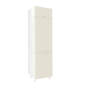 Επιδαπέδια στήλη εντοιχιζόμενου ψυγείου κουζίνας IN MDF FRIZ 2V Μπεζ γυαλιστερό 60x57x222εκ.