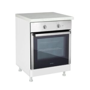 Επιδαπέδιο ντουλάπι εντοιχιζόμενης ηλεκτρικής κουζίνας IN MDF D60R Λευκό γυαλιστερό 60x60x85εκ.