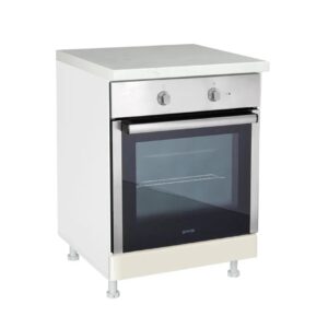 Επιδαπέδιο ντουλάπι εντοιχιζόμενης ηλεκτρικής κουζίνας IN MDF D60R Μπεζ γυαλιστερό 60x60x85εκ.