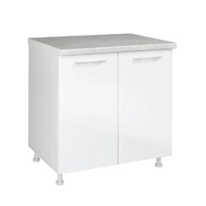 Επιδαπέδιο ντουλάπι κουζίνας IN MDF D80 Λευκό γυαλιστερό 80x60x85εκ.