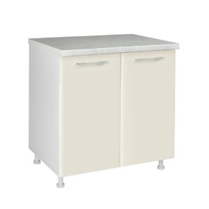 Επιδαπέδιο ντουλάπι κουζίνας IN MDF D80 Μπεζ γυαλιστερό 80x60x85εκ.