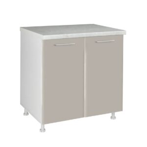 Επιδαπέδιο ντουλάπι κουζίνας IN MDF D80 Cashmere γυαλιστερό 80x60x85εκ.