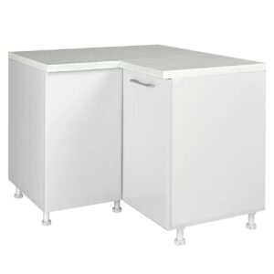 Επιδαπέδιο γωνιακό ντουλάπι σπαστό κουζίνας IN MDF DU 2K Λευκό γυαλιστερό 100/60×100/60×85εκ.