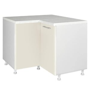 Επιδαπέδιο γωνιακό ντουλάπι σπαστό κουζίνας IN MDF DU 2K Μπεζ γυαλιστερό 100/60×100/60×85εκ.