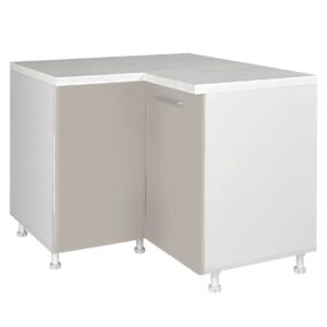 Επιδαπέδιο γωνιακό ντουλάπι σπαστό κουζίνας IN MDF DU 2K Cashmere γυαλιστερό 100/60×100/60×85εκ.