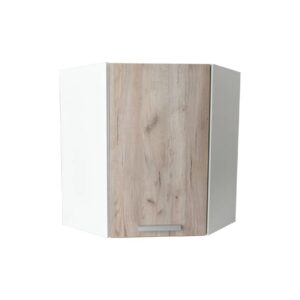 Επιτοίχιο γωνιακό ντουλάπι κουζίνας In VU60 Γκρι δρυς 60/31x60/31x72εκ.