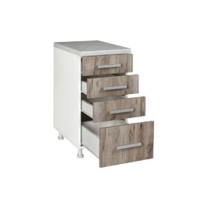 Επιδαπέδια συρταριέρα κουζίνας In D40 F Γκρι δρυς 40x60x85εκ.