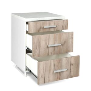 Επιδαπέδια συρταριέρα κουζίνας In D60 F Γκρι δρυς 60x60x85εκ.