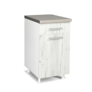 Επιδαπέδιο ντουλάπι με συρτάρι κουζίνας In D45 KF Δρυς πάγου 45x60x85εκ.