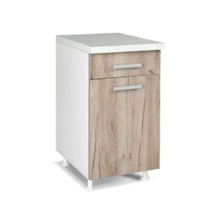 Επιδαπέδιο ντουλάπι με συρτάρι κουζίνας In D45 KF Γκρι δρυς 45x60x85εκ.