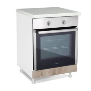 Επιδαπέδιο ντουλάπι εντοιχιζόμενης ηλεκτρικής κουζίνας In D60 R Γκρι δρυς 60x60x85εκ.