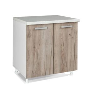 Επιδαπέδιο ντουλάπι κουζίνας In D80 Γκρι δρυς 80x60x85εκ.